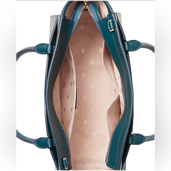 NWT-Kate Spade-Medium Satchel-Scotch Pine-Refined Grain Leather-Strap-$379 - Picture 13 of 14